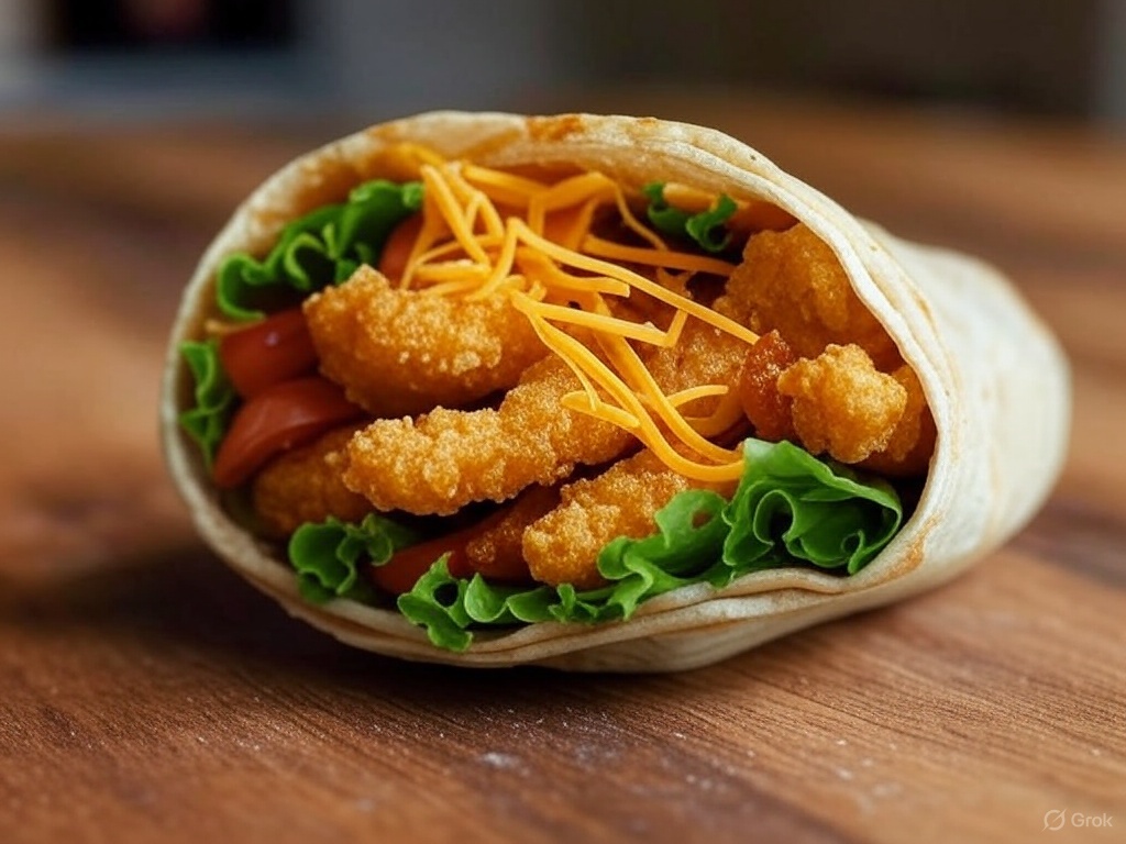 Crispy Chicken Wrap with Sweet Chili Sauce (Copy) (Copy)